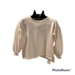 a.n.a Cream Sweatshirt with side slit detail SZ-XS